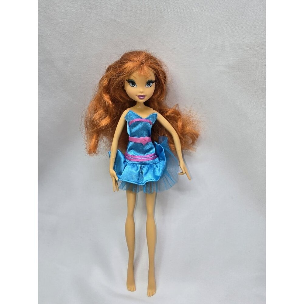WINX CLUB DOLL - BLOOM Magic Wardrobe 2006 Mattel Rare- With Dress-Rooted Lashes